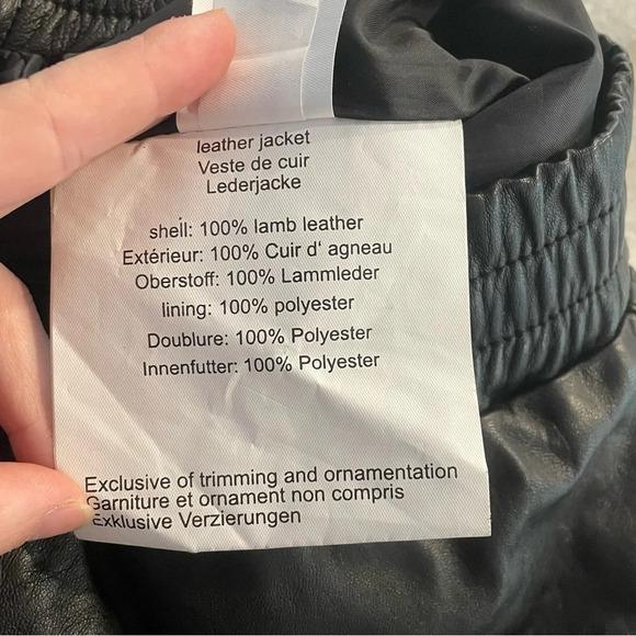 MAURITIUS 100% Lamb Leather DIJA LEATHER SHORTS size 8 - Picture 9 of 11